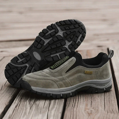 Men's Orthopedic Slip-On Winter Walking Shoes - Fleece-Lined, Waterproof & Anti-Slip Rubber Sole