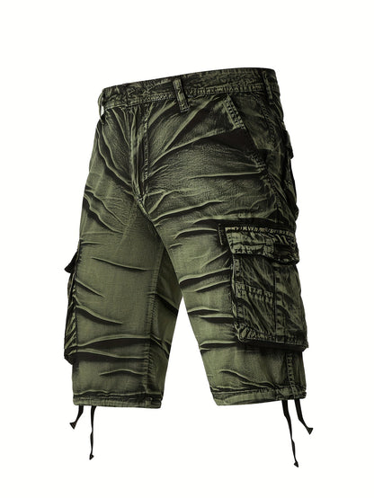 Nexenri Camo Pattern Cotton Cargo Shorts