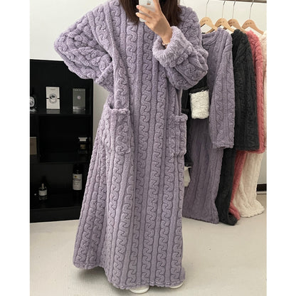 A Warm Gift Winter Coral Velvet Home Clothes