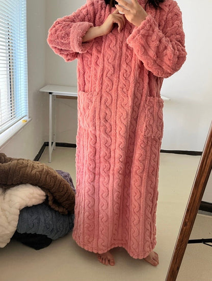 A Warm Gift Winter Coral Velvet Home Clothes