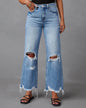 Aure Paris Wide Leg Distressed Jeans