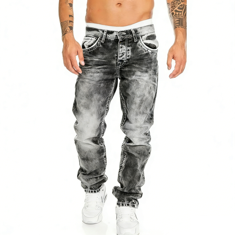 Men's Fashion Creative Stretch Denim Jeans,Minimalist Style Suitable