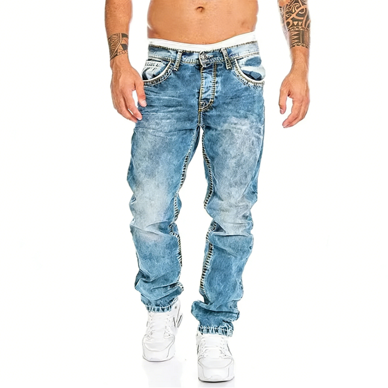 Men's Fashion Creative Stretch Denim Jeans,Minimalist Style Suitable