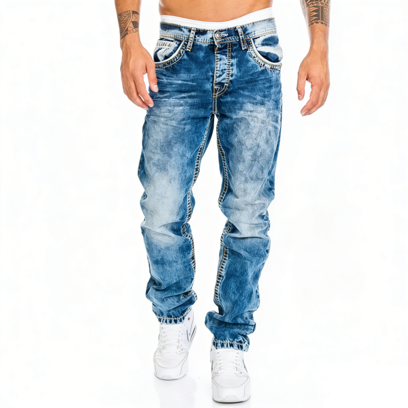 Men's Fashion Creative Stretch Denim Jeans,Minimalist Style Suitable