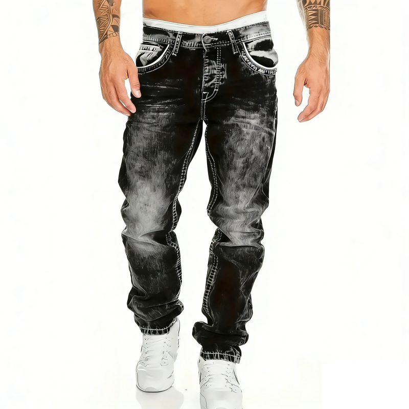 Men's Fashion Creative Stretch Denim Jeans,Minimalist Style Suitable