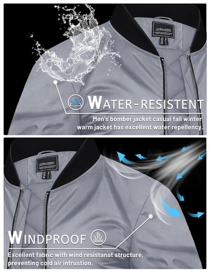 Men's Waterproof Windbreaker Bomber Casual Jackets