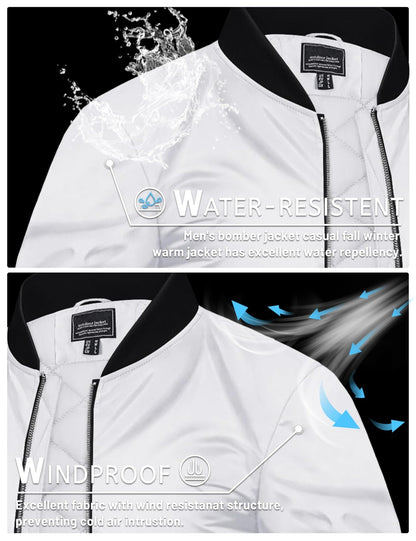 Men's Waterproof Windbreaker Bomber Casual Jackets