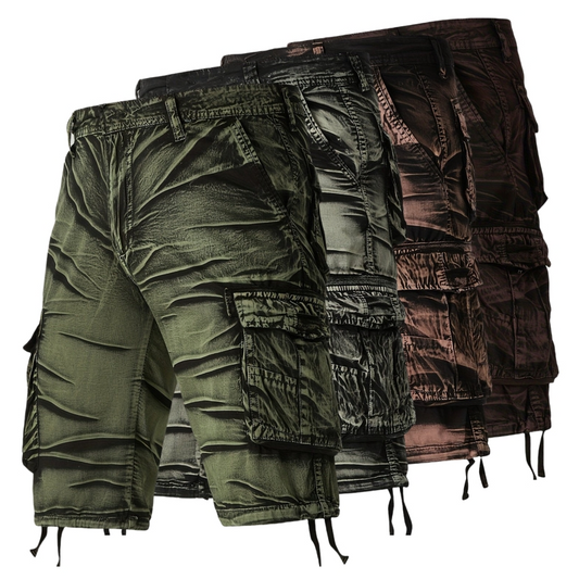 Nexenri Camo Pattern Cotton Cargo Shorts