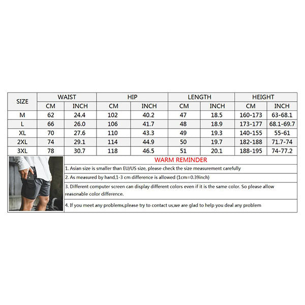 Men's Double Layer Sports  Beach Shorts