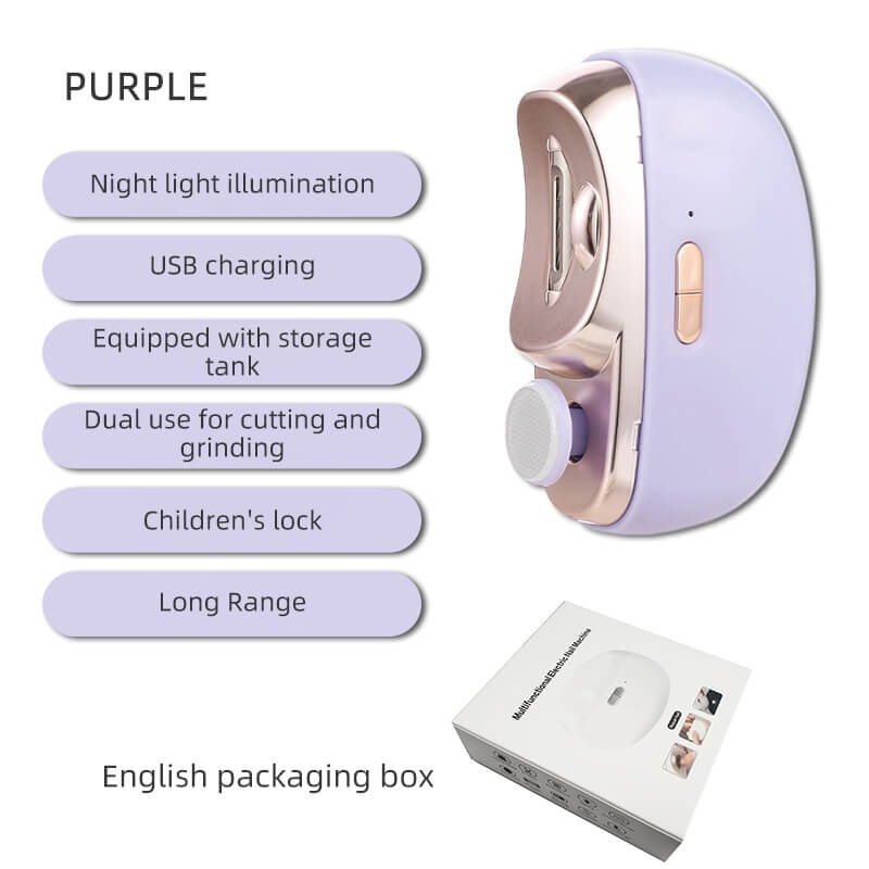 Last Day 49% OFF Perfect for All Ages 👵👶 3-in-1 Automatic Electric Nail Clipper with Polishing -Safe & Convenient🌟