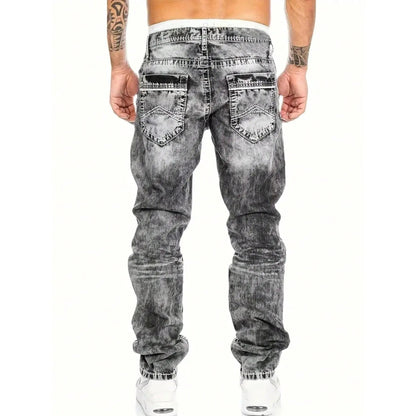 Men's Fashion Creative Stretch Denim Jeans,Minimalist Style Suitable