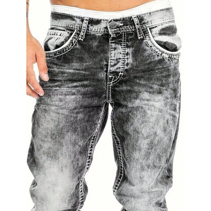Men's Fashion Creative Stretch Denim Jeans,Minimalist Style Suitable