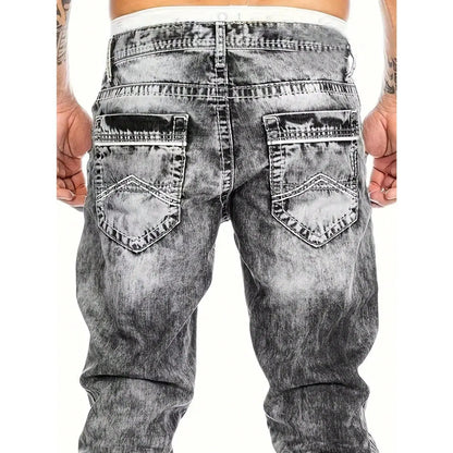 Men's Fashion Creative Stretch Denim Jeans,Minimalist Style Suitable