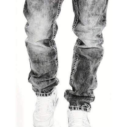 Men's Fashion Creative Stretch Denim Jeans,Minimalist Style Suitable