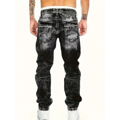 Men's Fashion Creative Stretch Denim Jeans,Minimalist Style Suitable