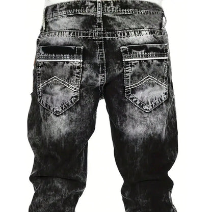Men's Fashion Creative Stretch Denim Jeans,Minimalist Style Suitable