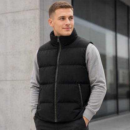 Men's Classic Stand Collar Padded Vest