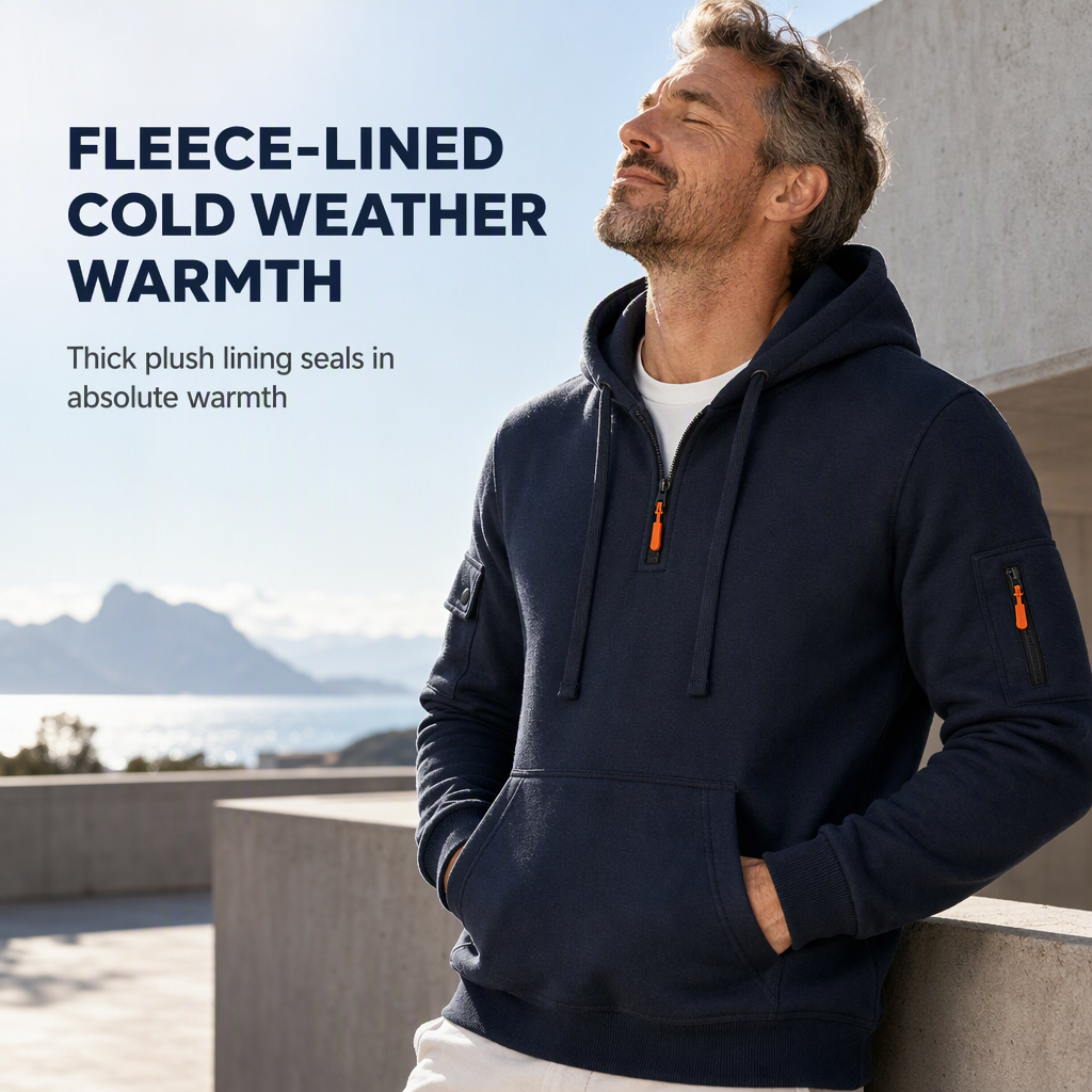 Black Friday Sale:50% OFF🖤Men's Heavyweight Fleece Lined Hooded Sweatshirt