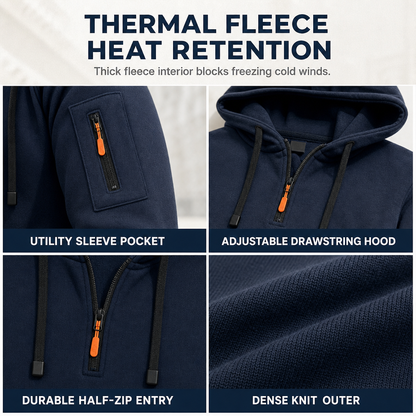 Black Friday Sale:50% OFF🖤Men's Heavyweight Fleece Lined Hooded Sweatshirt