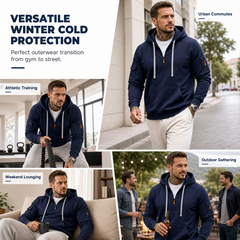 Black Friday Sale:50% OFF🖤Men's Heavyweight Fleece Lined Hooded Sweatshirt