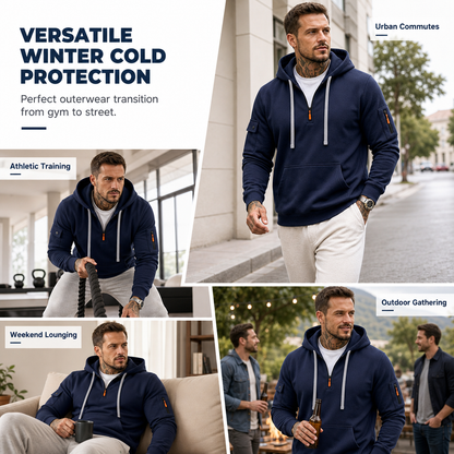 Black Friday Sale:50% OFF🖤Men's Heavyweight Fleece Lined Hooded Sweatshirt