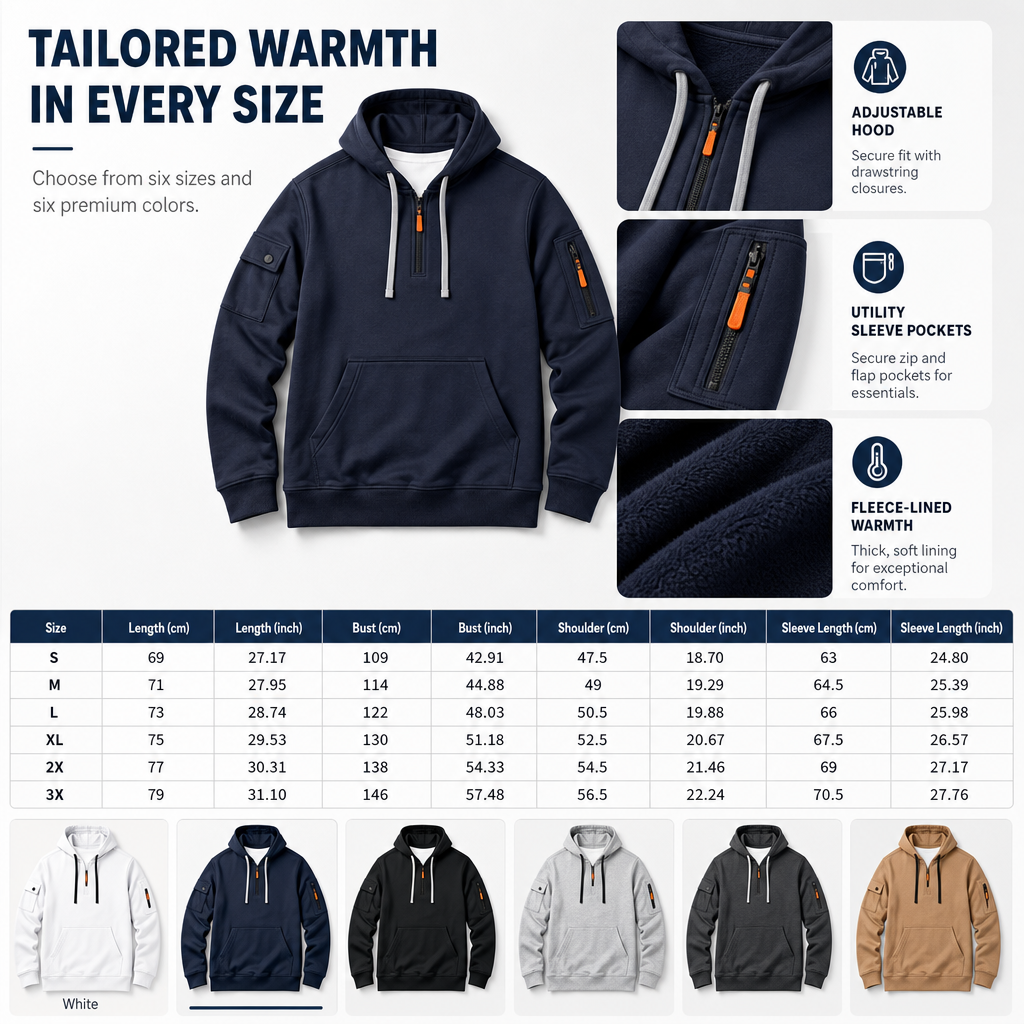 Black Friday Sale:50% OFF🖤Men's Heavyweight Fleece Lined Hooded Sweatshirt