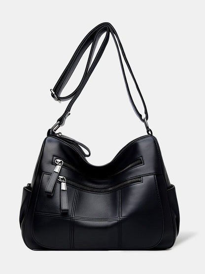 Soft Leather Multi-Compartment Tote