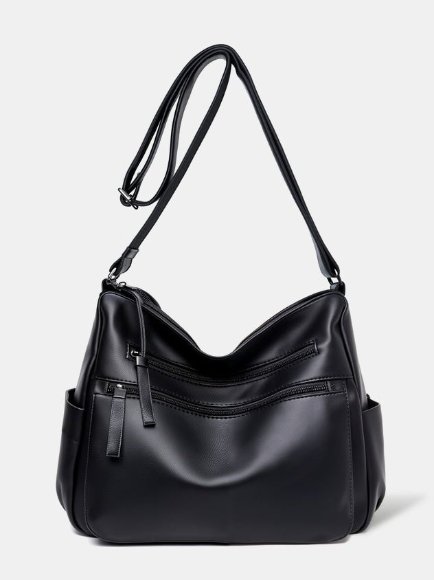 Soft Leather Multi-Compartment Tote